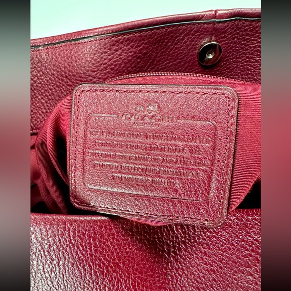 Coach Phoebe Shoulder Bag Pebble Leather in Magenta Red - Picture 8 of 16